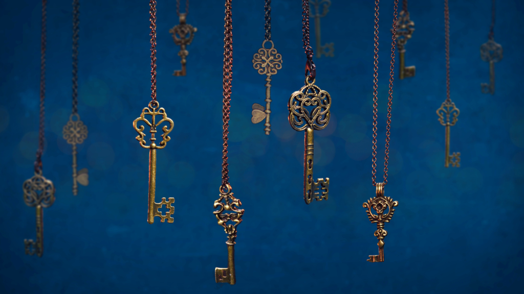 A set of keys hanging, symbolising unlocking growth and potential through public speaking training for teams.